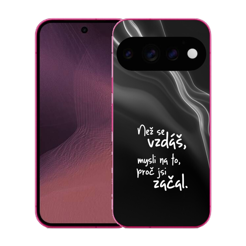 Gélový kryt mmCase na Google Pixel 11 - citát 2 čierne pozadie