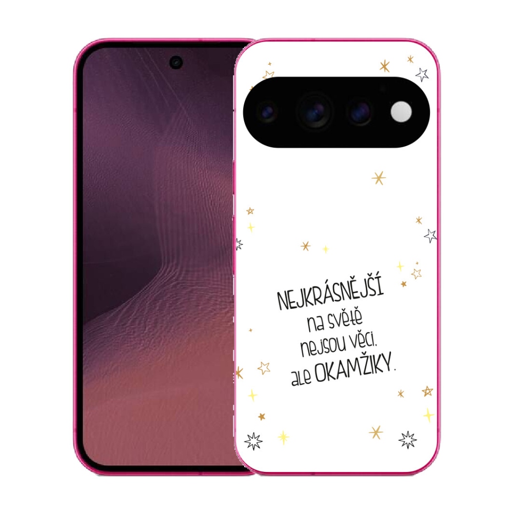 Gélový kryt mmCase na Google Pixel 11 - citát 4 biele pozadie