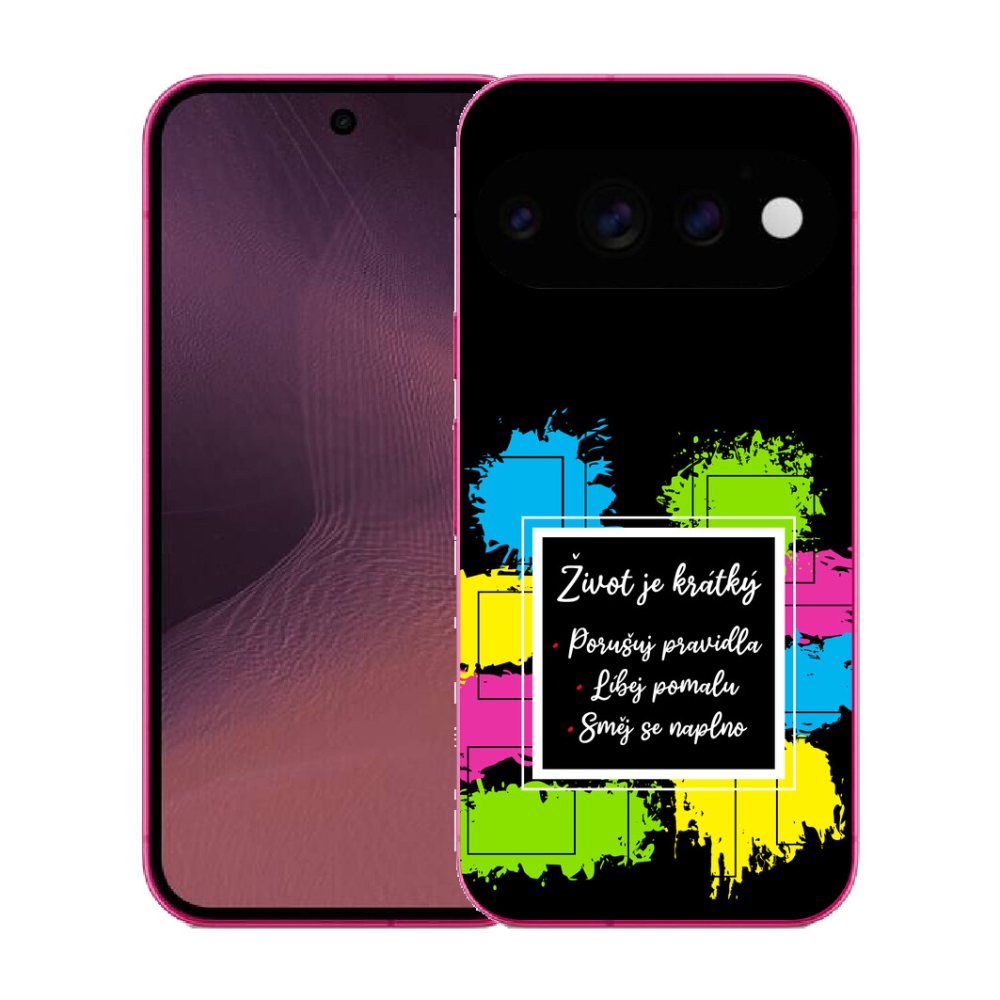 Gélový kryt mmCase na Google Pixel 11 - citát 5 čierne pozadie