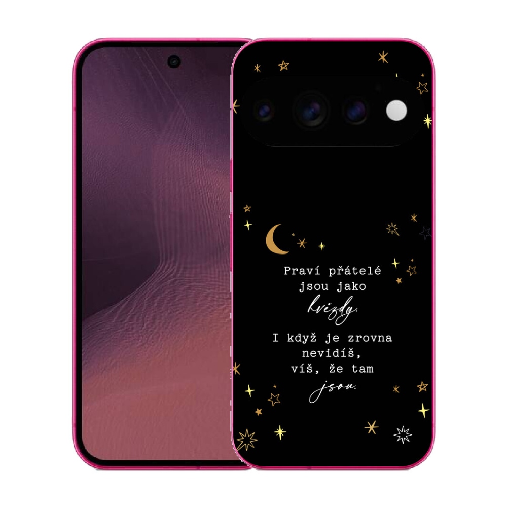 Gélový kryt mmCase na Google Pixel 11 - citát 6 čierne pozadie