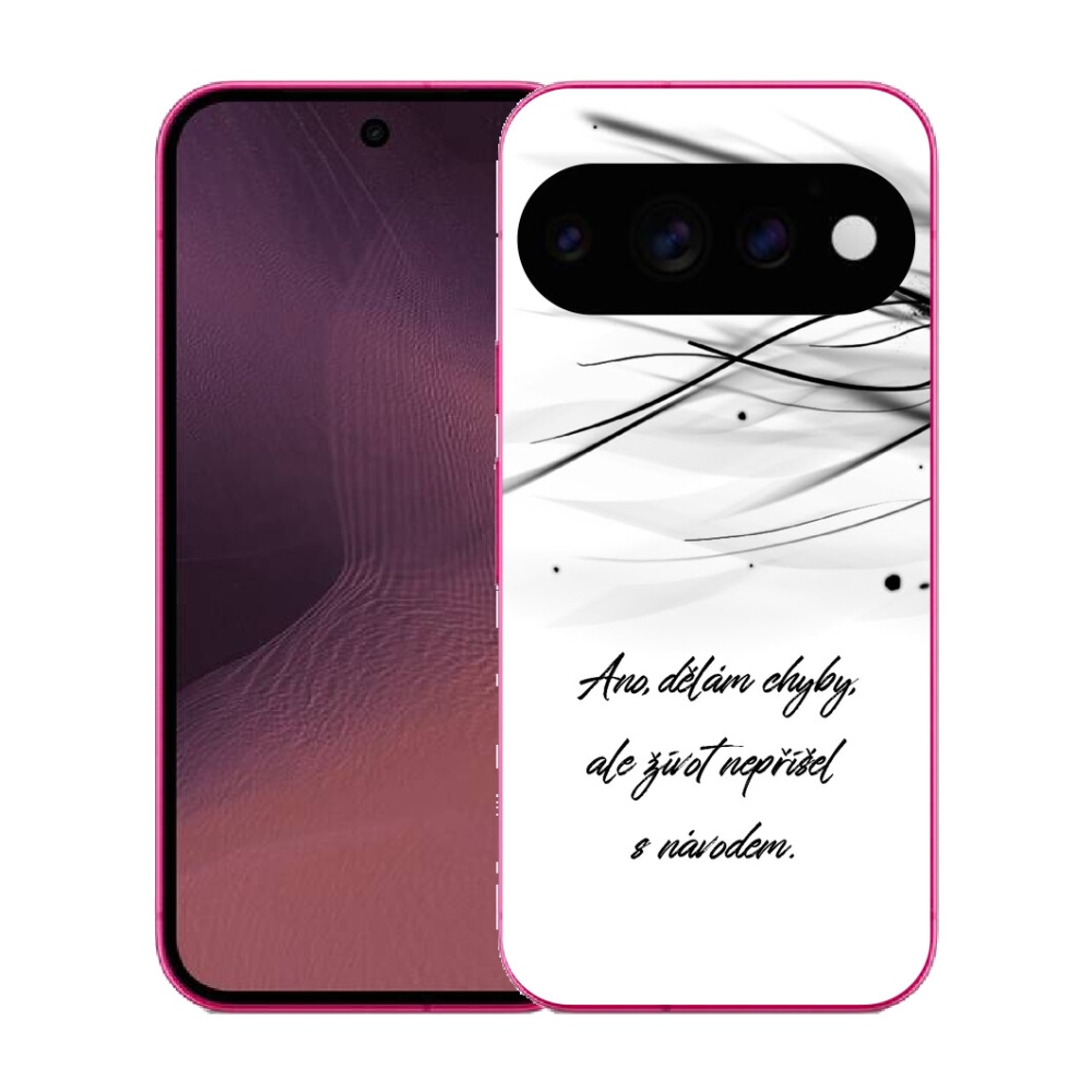 Gélový kryt mmCase na Google Pixel 11 - citát biele pozadie