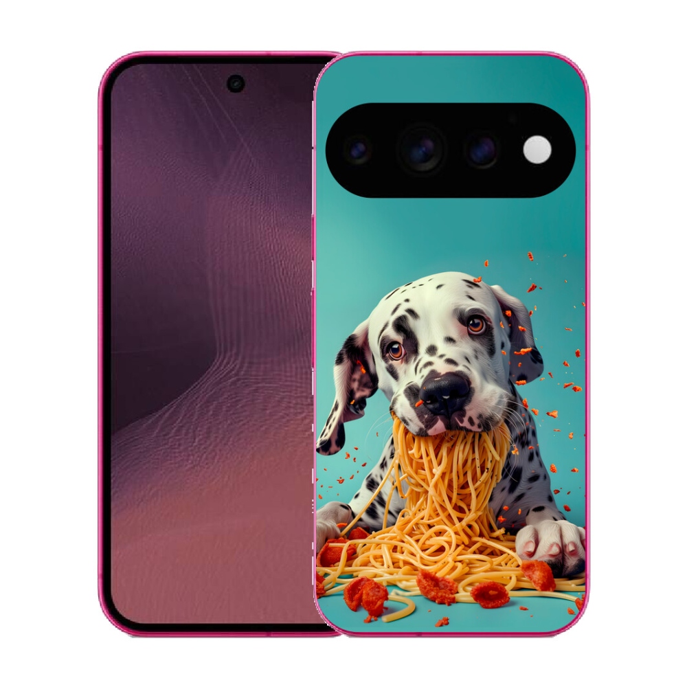 Gélový kryt mmCase na Google Pixel 11 - dalmatín a špagety