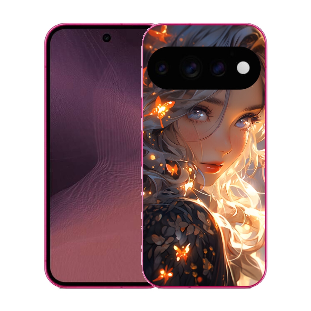 Gélový kryt mmCase na Google Pixel 11 - dievča a motýle