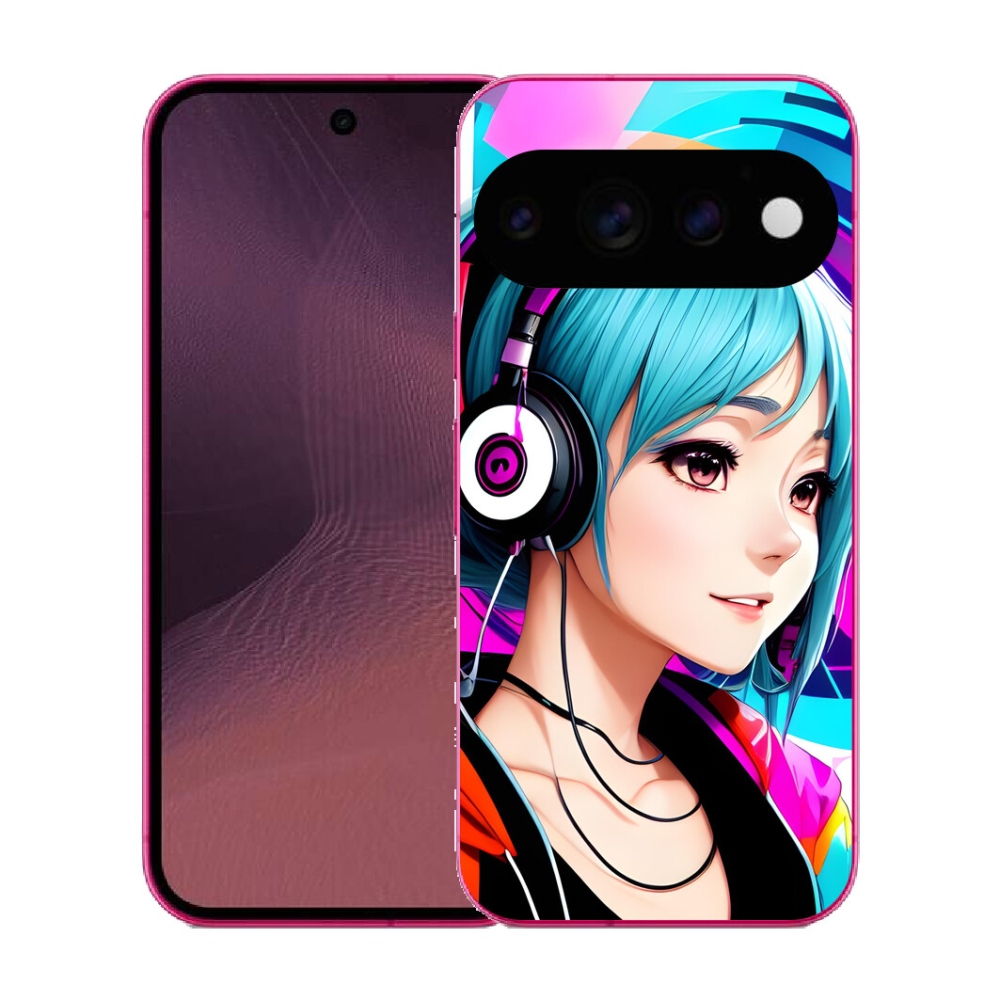 Gélový kryt mmCase na Google Pixel 11 - dievča so slúchadlami