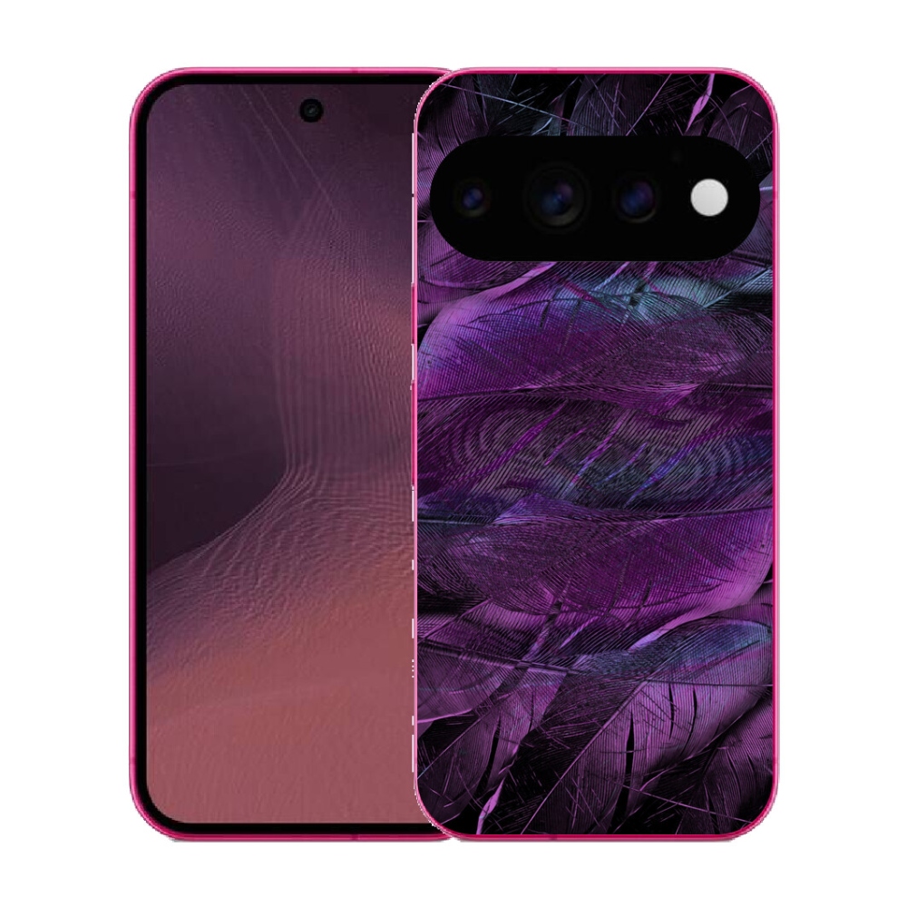 Gélový kryt mmCase na Google Pixel 11 - fialové pierka