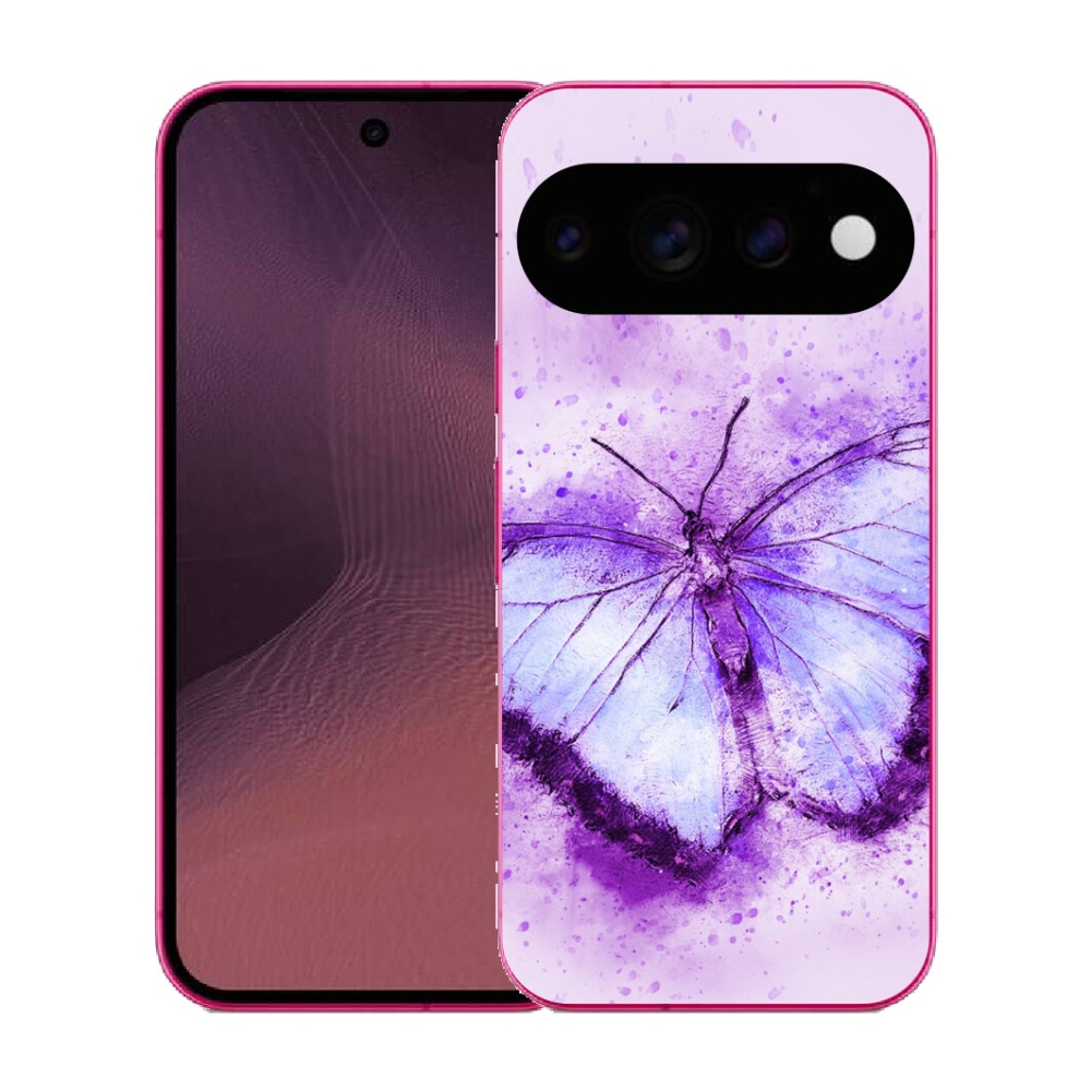 Gélový kryt mmCase na Google Pixel 11 - fialový motýľ