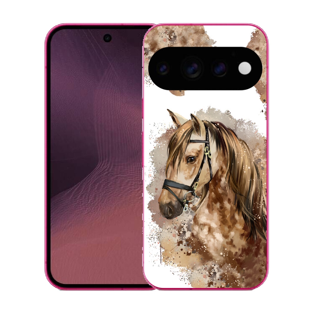 Gélový kryt mmCase na Google Pixel 11 - hnedý kreslený kôň
