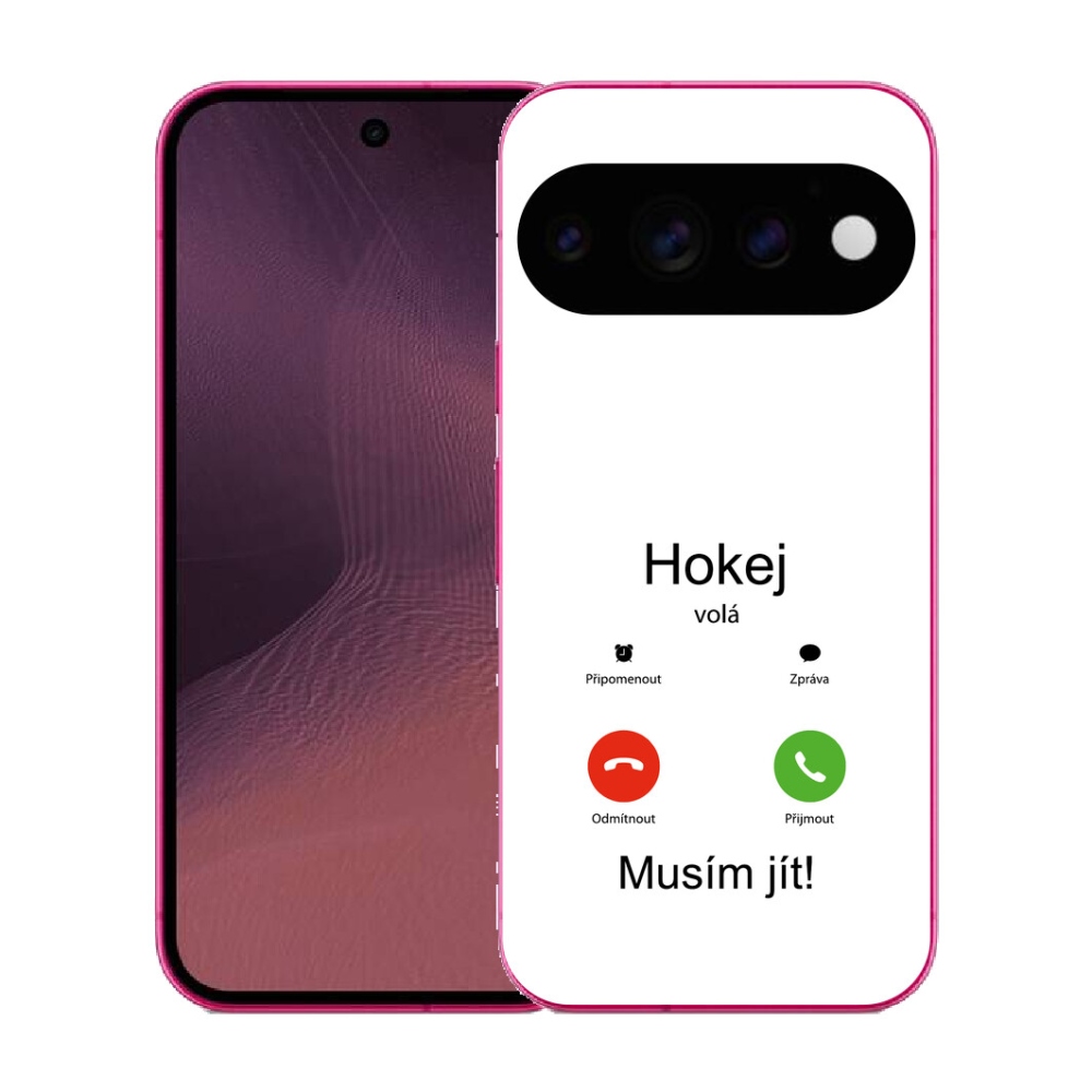 Gélový kryt mmCase na Google Pixel 11 - hokej volá biele pozadie