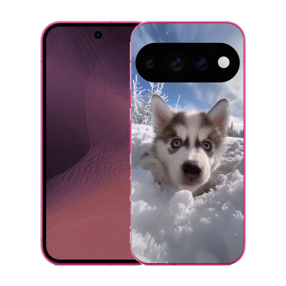 Gélový kryt mmCase na Google Pixel 11 - husky v snehu