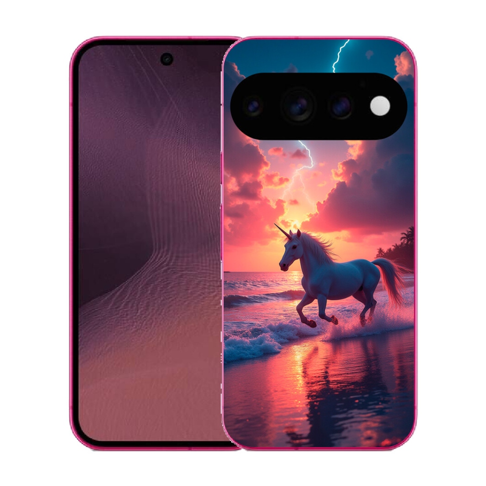 Gélový kryt mmCase na Google Pixel 11 - jednorožec na pláži