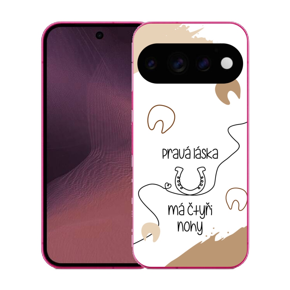 Gélový kryt mmCase na Google Pixel 11 - konský motív biele pozadie