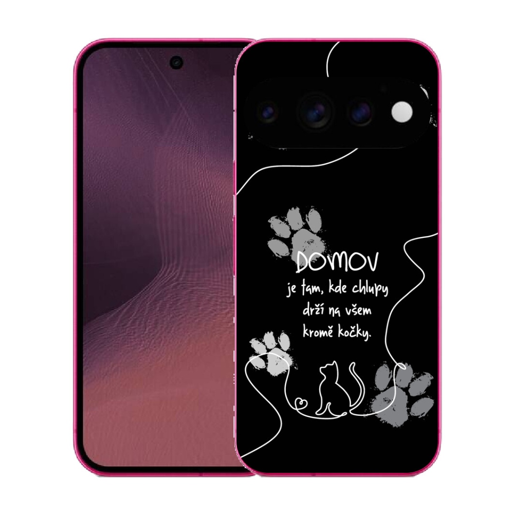 Gélový kryt mmCase na Google Pixel 11 - mačacie motív čierne pozadie