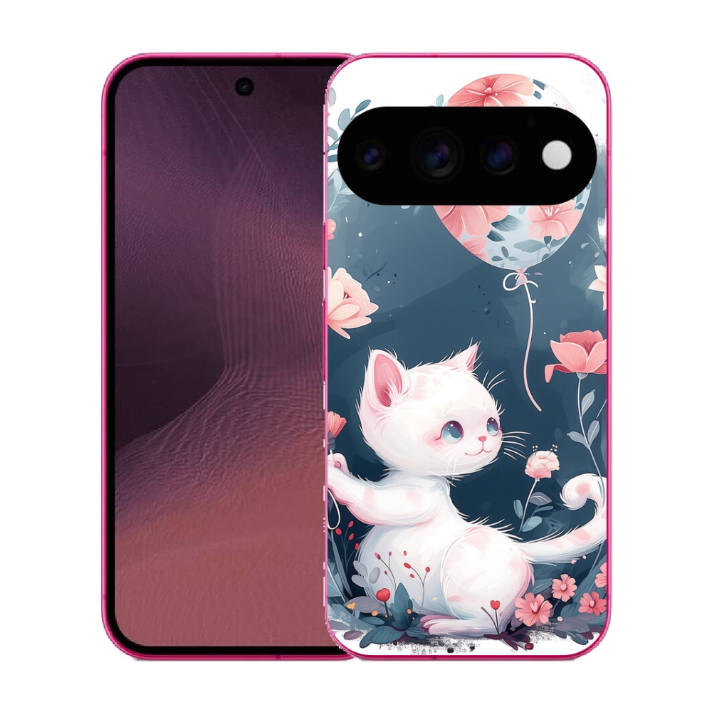 Gélový kryt mmCase na Google Pixel 11 - mačiatko s balónikom