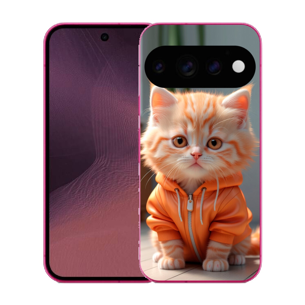 Gélový kryt mmCase na Google Pixel 11 - mačiatko v mikine