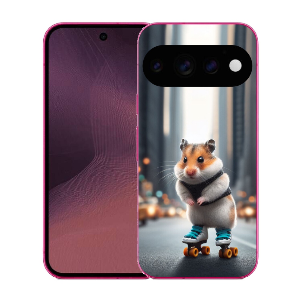 Gélový kryt mmCase na Google Pixel 11 - škrečok na korčuliach