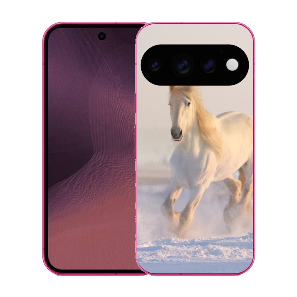Gélový kryt mmCase na Google Pixel 11 - kôň v snehu