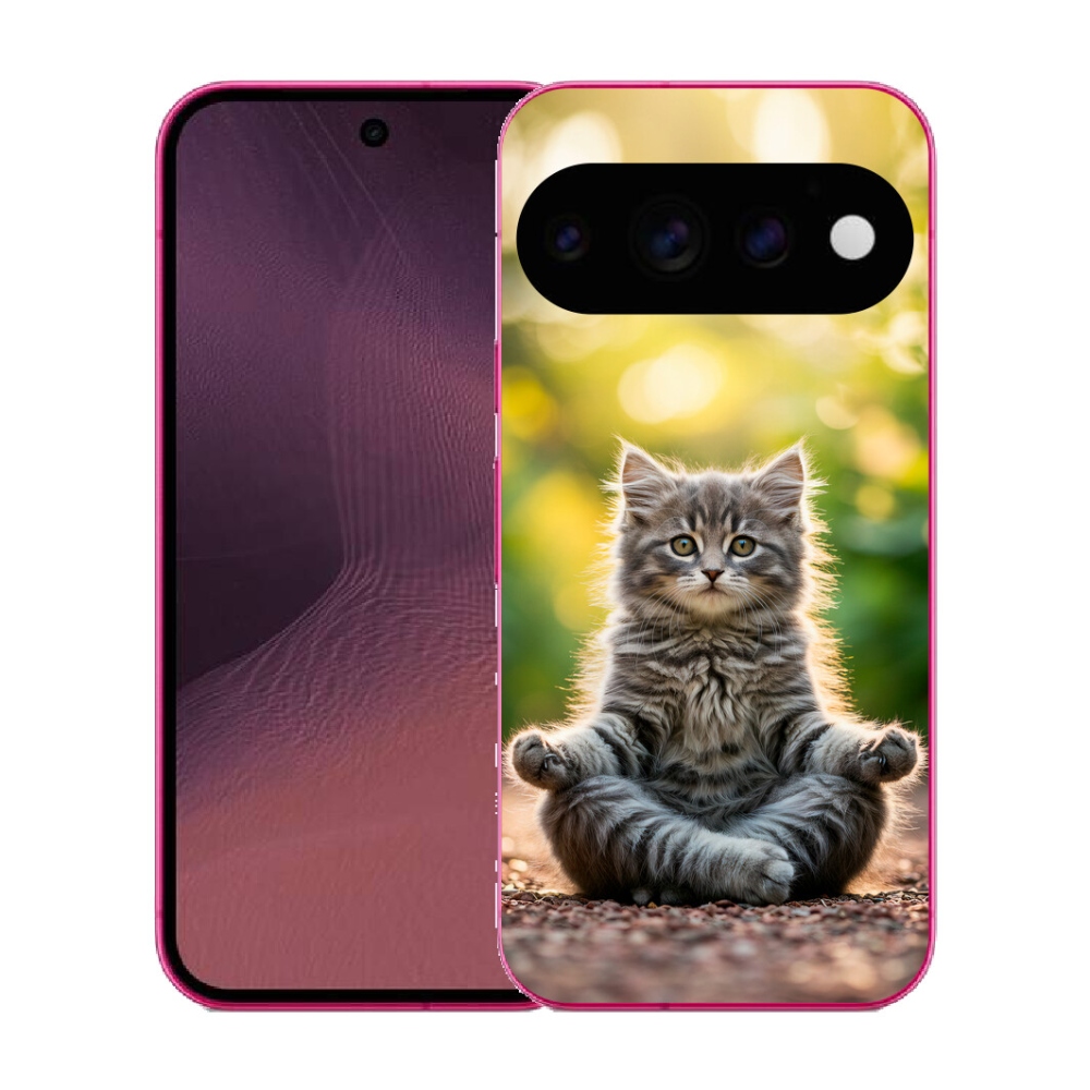 Gélový kryt mmCase na Google Pixel 11 - meditujúce mačiatko