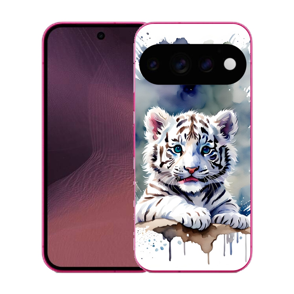 Gélový kryt mmCase na Google Pixel 11 - mláďa bieleho tigra