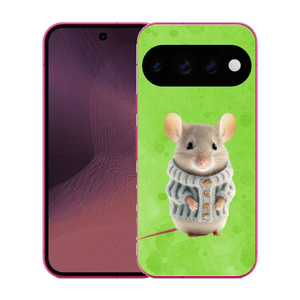 Gélový kryt mmCase na Google Pixel 11 - myška vo svetri