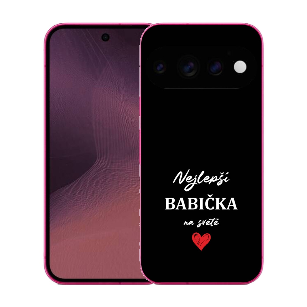 Gélový kryt mmCase na Google Pixel 11 - najlepšia babička 1 čierne pozadie