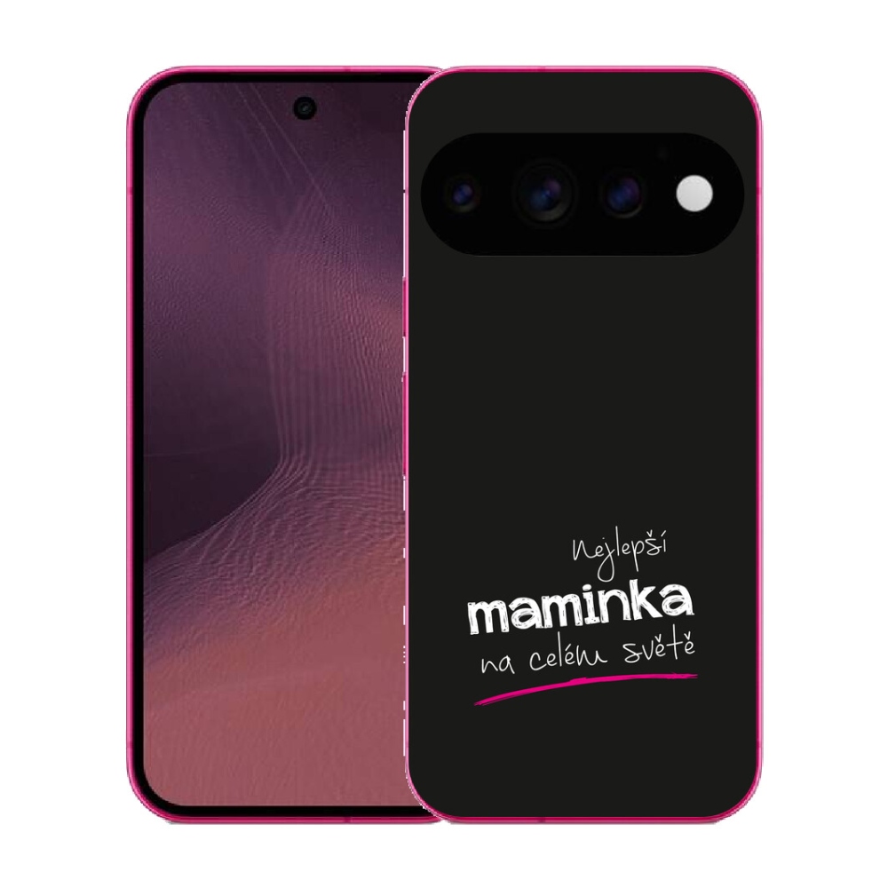 Gélový kryt mmCase na Google Pixel 11 - najlepšia mamička 4 čierne pozadie