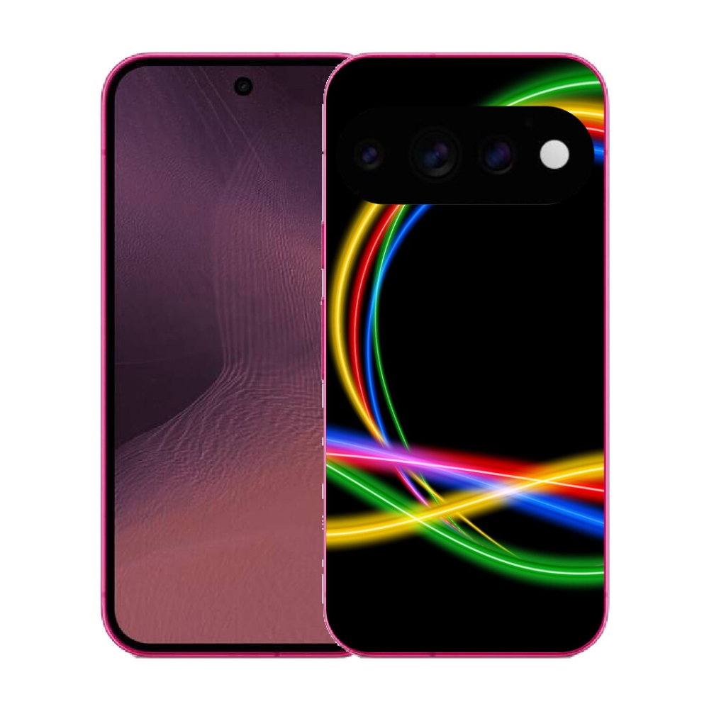 Gélový kryt mmCase na Google Pixel 11 - neónové kruhy