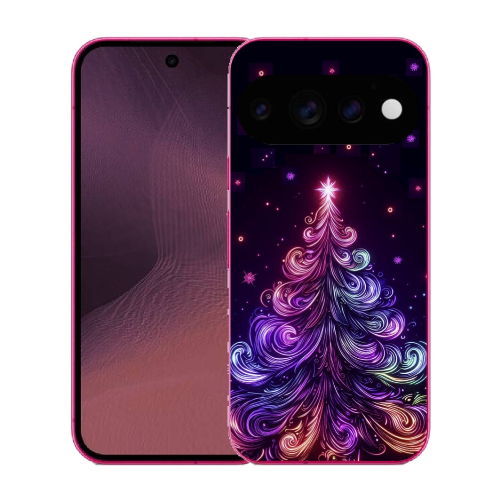 Gélový kryt mmCase na Google Pixel 11 - neónový vianočný stromček 1
