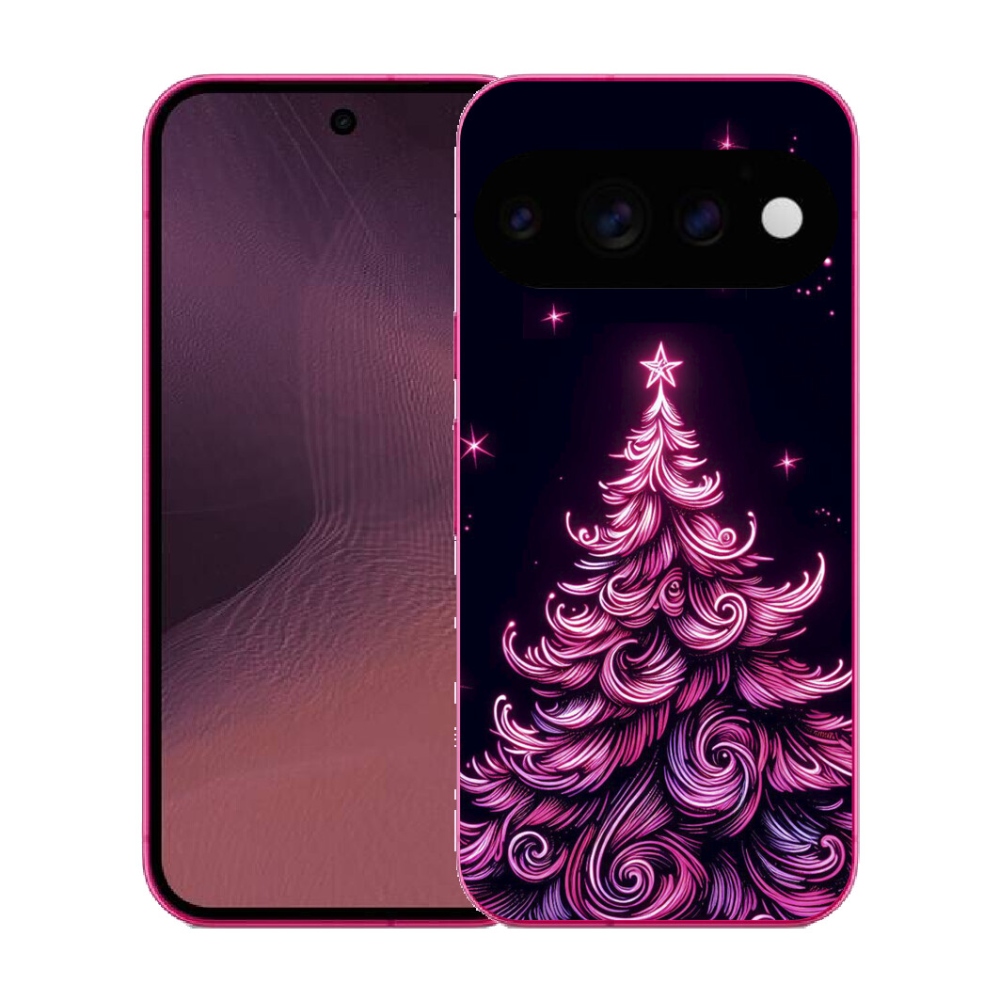Gélový kryt mmCase na Google Pixel 11 - neónový vianočný stromček 2