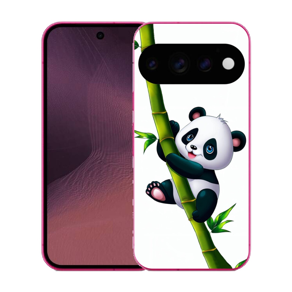 Gélový kryt mmCase na Google Pixel 11 - panda na bambuse