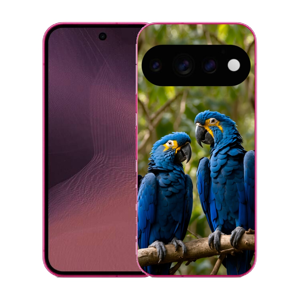 Gélový kryt mmCase na Google Pixel 11 - papagájové duo