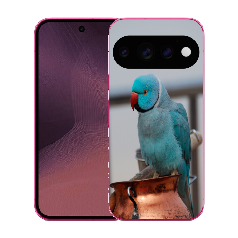Gélový kryt mmCase na Google Pixel 11 - papagáj alexander modrý