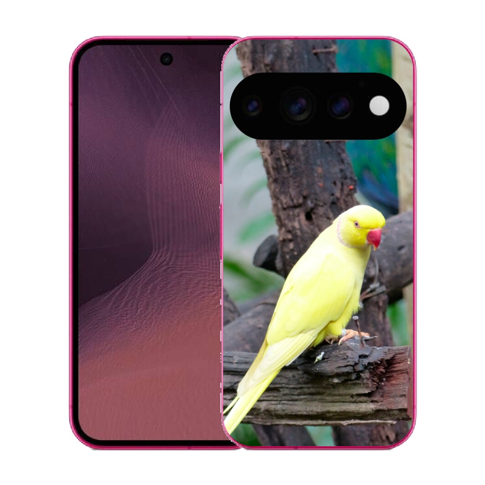 Gélový kryt mmCase na Google Pixel 11 - papagáj alexander žltý