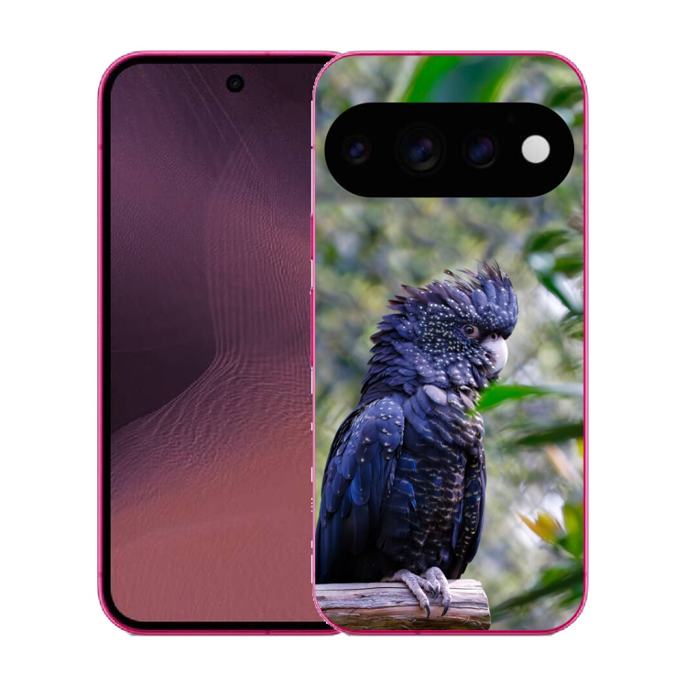 Gélový kryt mmCase na Google Pixel 11 - papagáj kakadu čierny