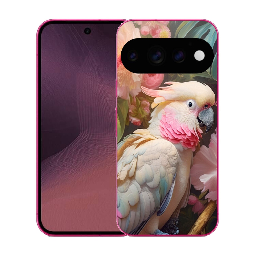 Gélový kryt mmCase na Google Pixel 11 - papagáj kakadu ružový 2