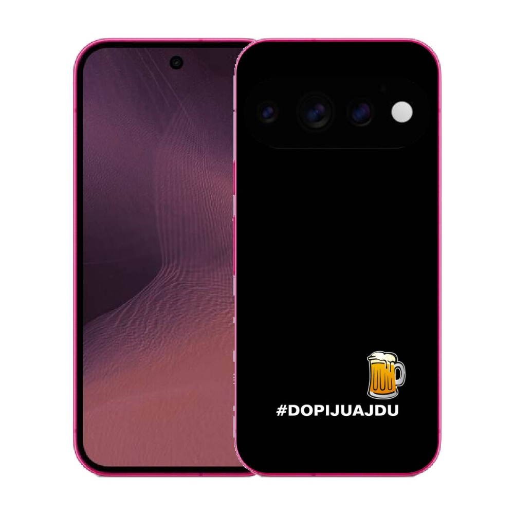 Gélový kryt mmCase na Google Pixel 11 - pivný motív 1 čierne pozadie