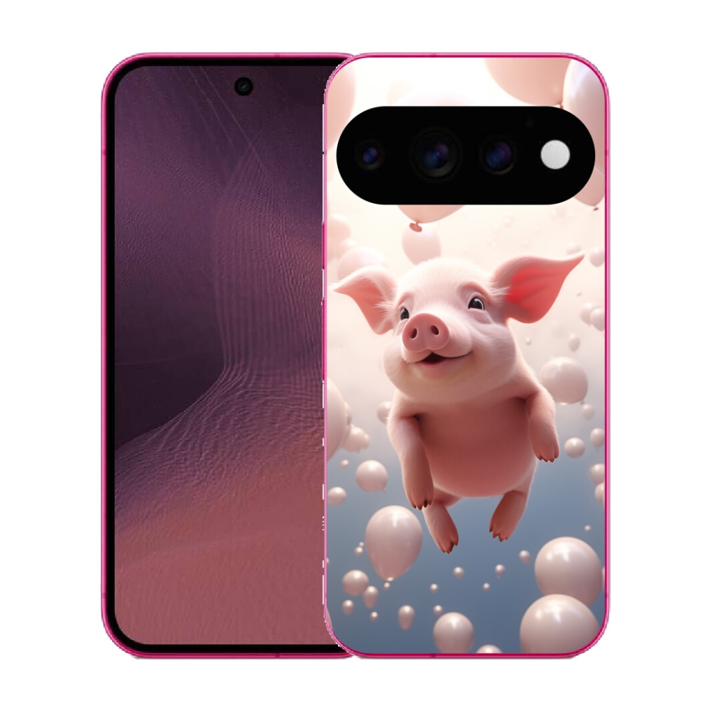 Gélový kryt mmCase na Google Pixel 11 - prasiatko s balónikmi