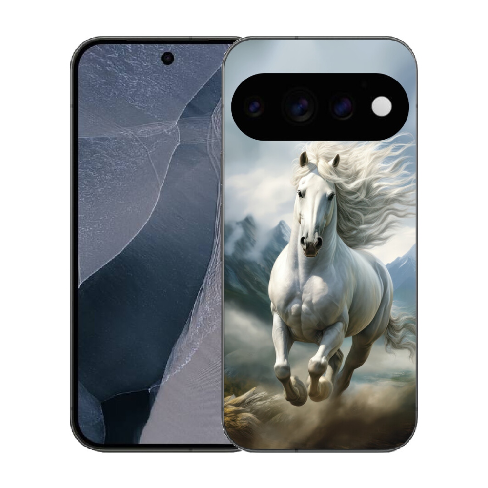 Gélový kryt mmCase na Google Pixel 11 Pro - bežiaci biely kôň 3