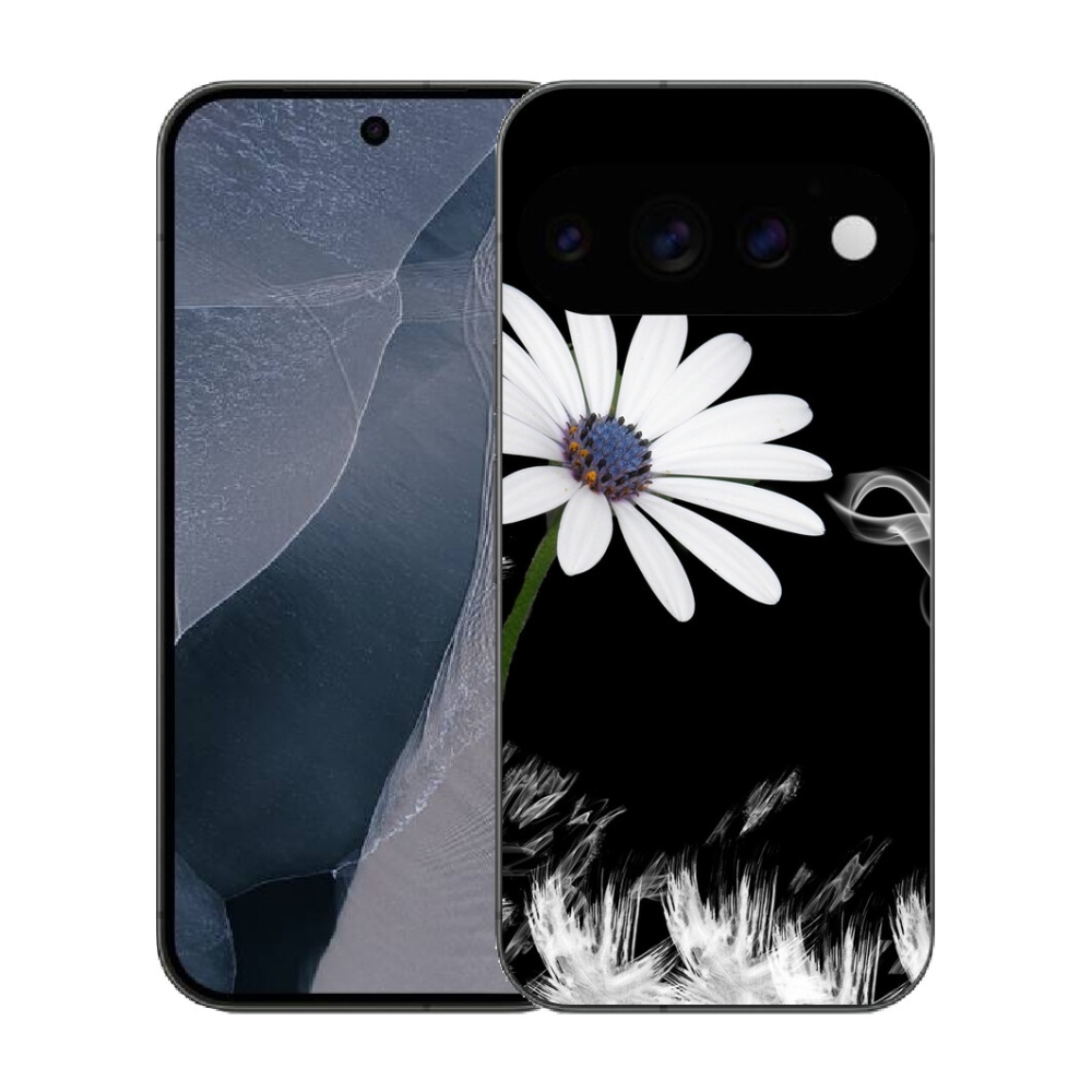 Gélový kryt mmCase na Google Pixel 11 Pro - biely kvet