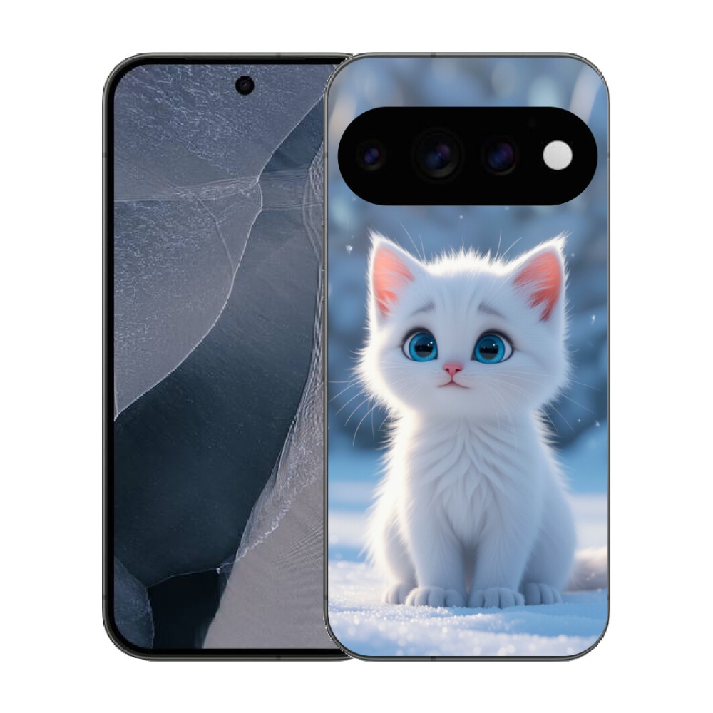 Gélový kryt mmCase na Google Pixel 11 Pro - biele mačiatko 3