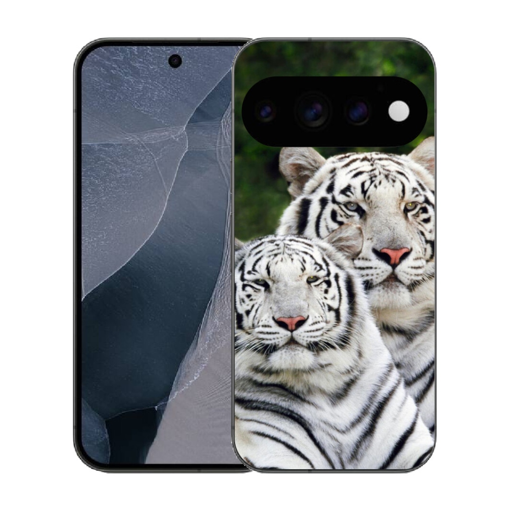 Gélový kryt mmCase na Google Pixel 11 Pro - bieli tigre