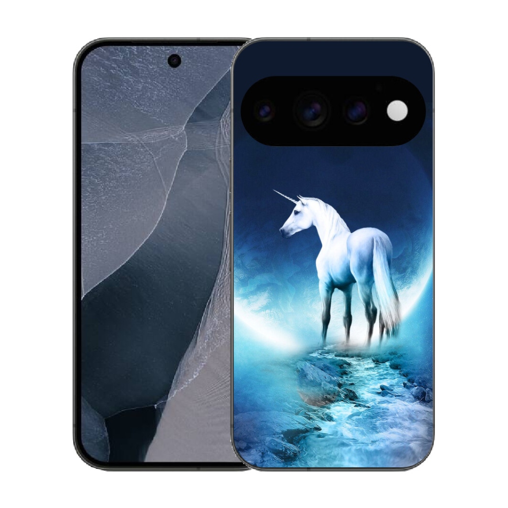 Gélový kryt mmCase na Google Pixel 11 Pro - biely jednorožec