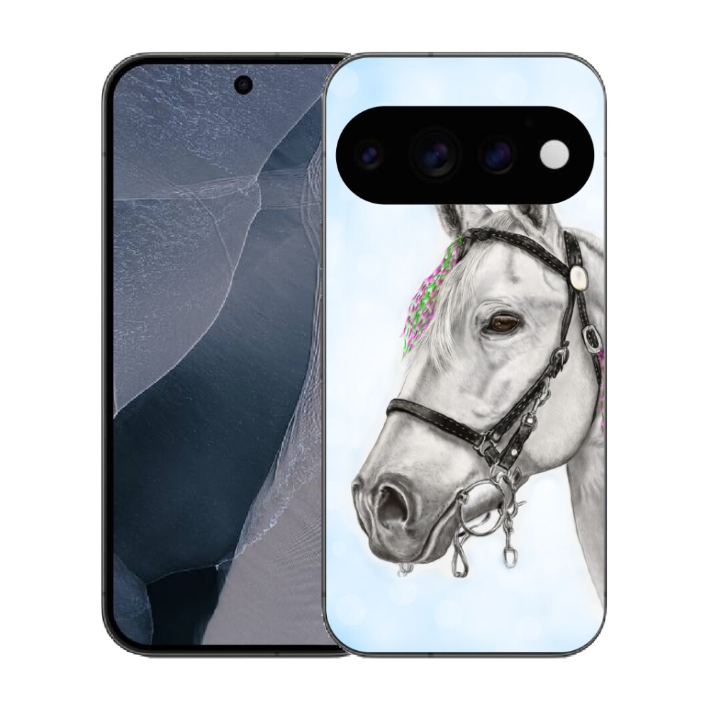 Gélový kryt mmCase na Google Pixel 11 Pro - biely kôň 1