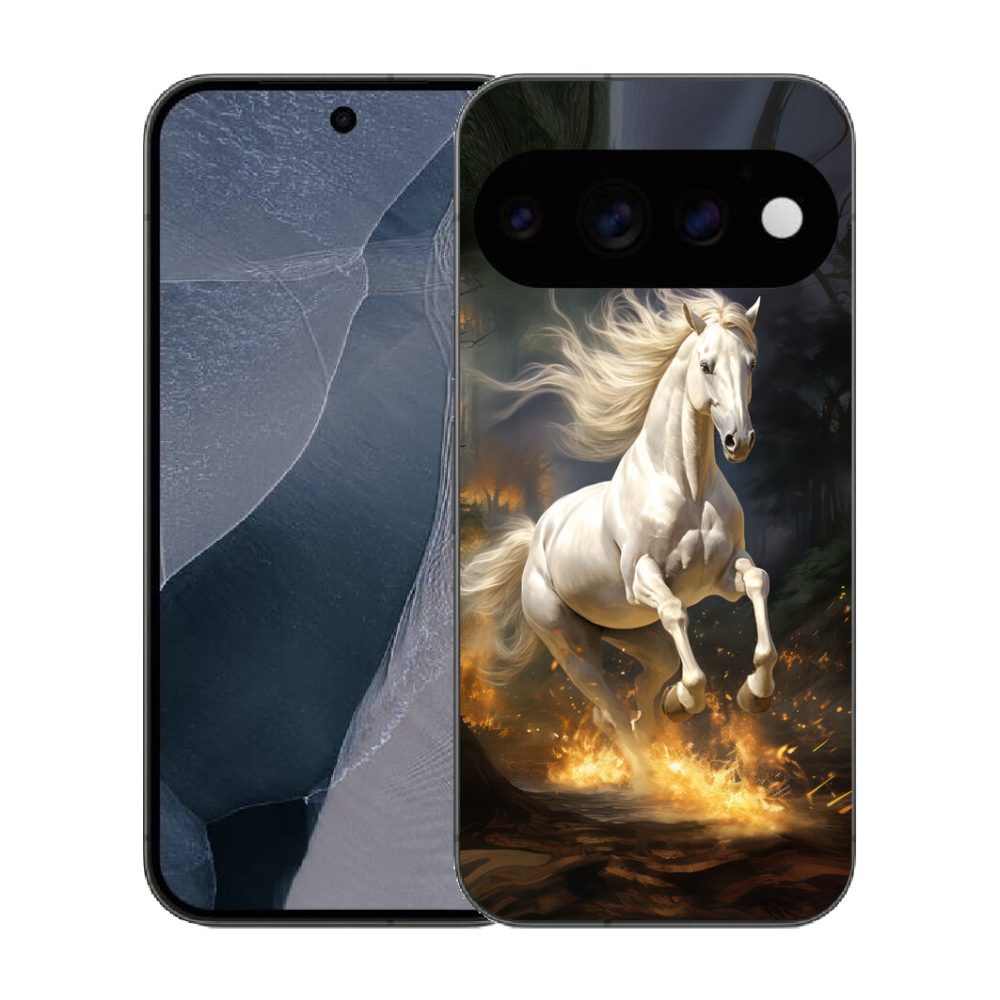 Gélový kryt mmCase na Google Pixel 11 Pro - biely kôň 2