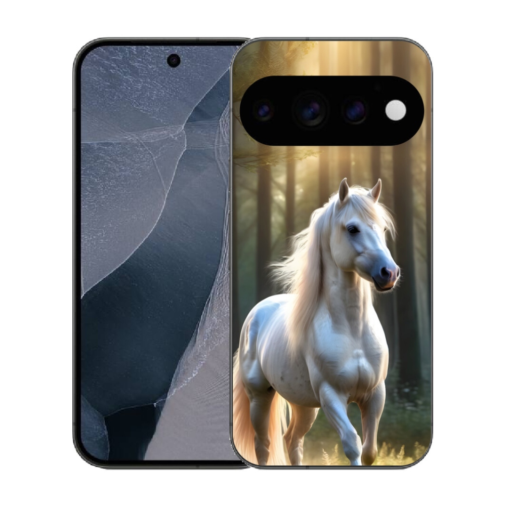 Gélový kryt mmCase na Google Pixel 11 Pro - biely kôň 3