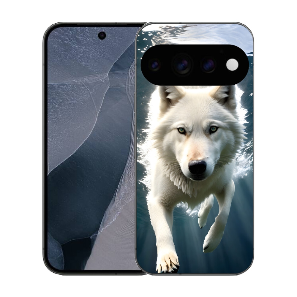 Gélový kryt mmCase na Google Pixel 11 Pro - biely vlk