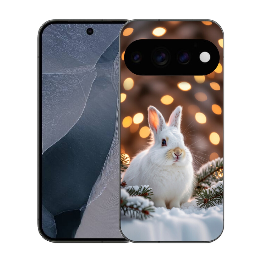 Gélový kryt mmCase na Google Pixel 11 Pro - biely zajac