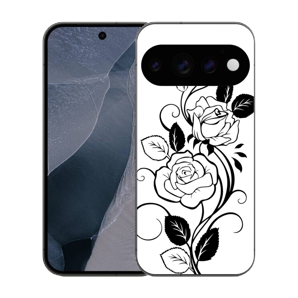 Gélový kryt mmCase na Google Pixel 11 Pro - čiernobiela ruža