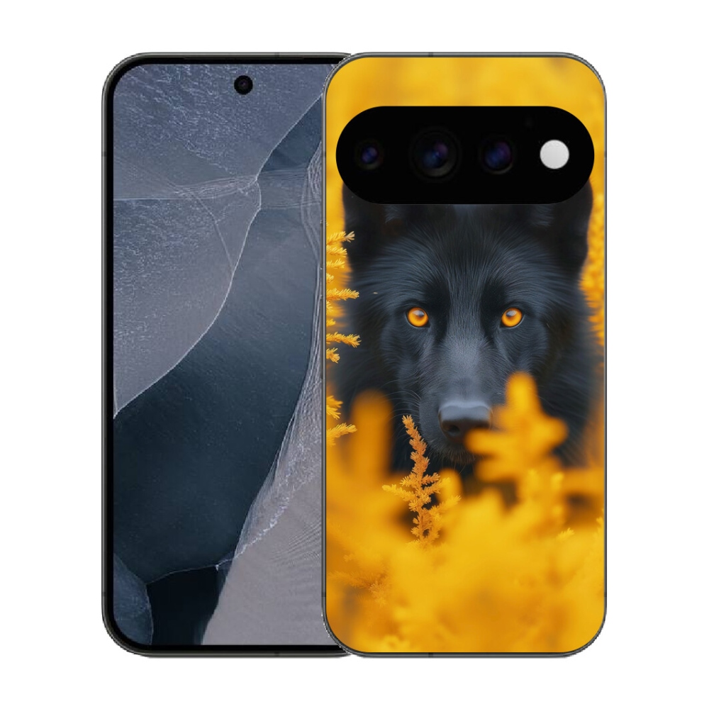 Gélový kryt mmCase na Google Pixel 11 Pro - čierny vlk 2
