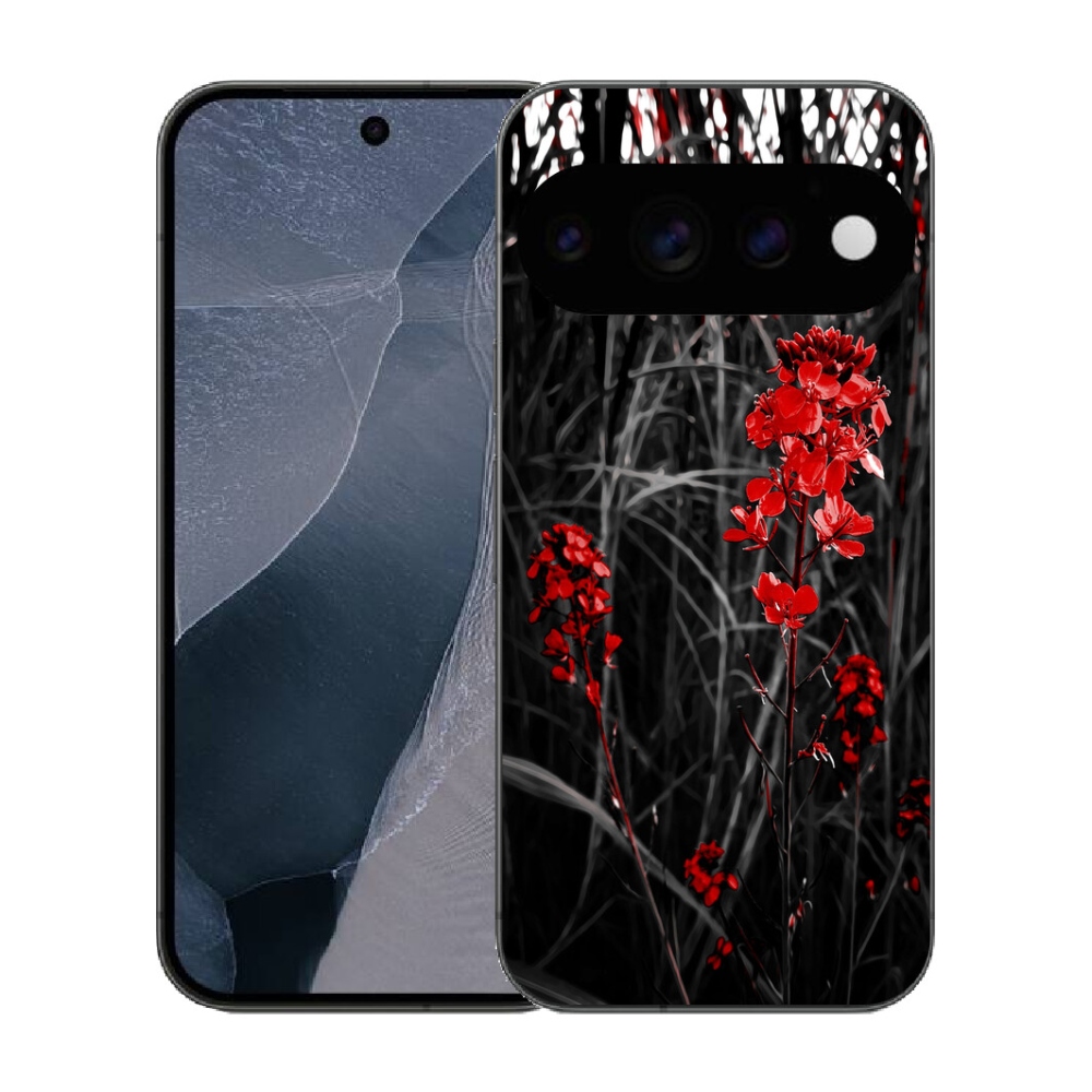 Gélový kryt mmCase na Google Pixel 11 Pro - červená rastlina