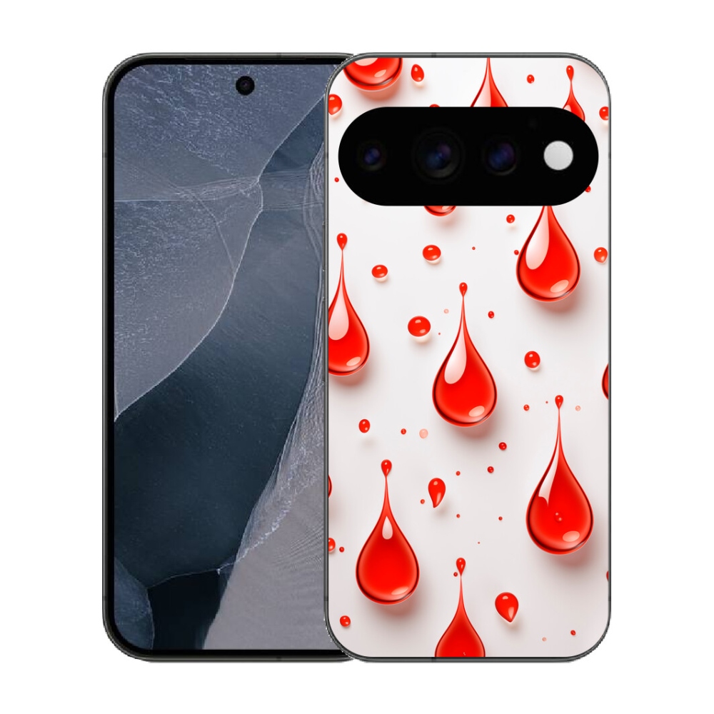 Gélový kryt mmCase na Google Pixel 11 Pro - červené kvapky